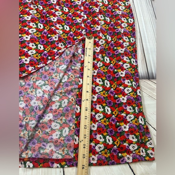 Fairycore Floral Maxi Dress with Red and White Flowers. Size 2X - Picture 8 of 9